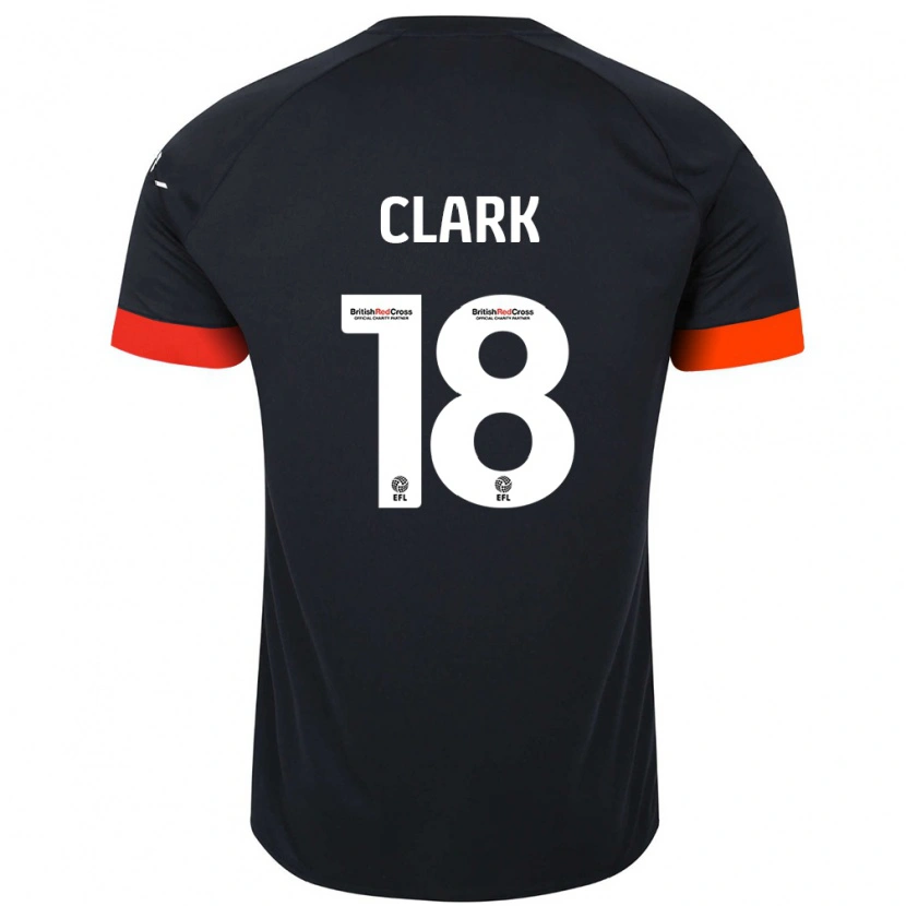 Danxen Hombre Camiseta Jordan Clark #18 Negro Naranja 2ª Equipación 2024/25 La Camisa México