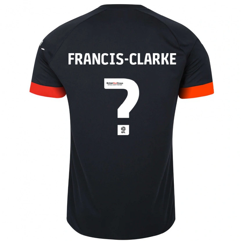Danxen Hombre Camiseta Aidan Francis-Clarke #0 Negro Naranja 2ª Equipación 2024/25 La Camisa México