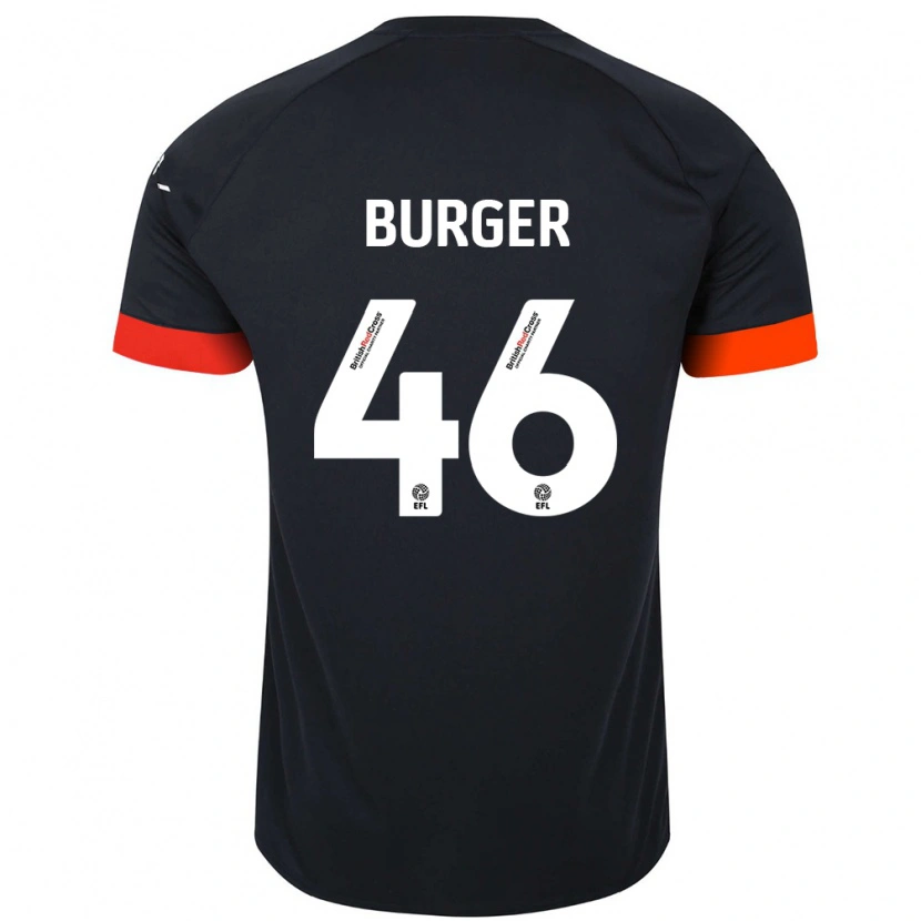 Danxen Hombre Camiseta Jake Burger #46 Negro Naranja 2ª Equipación 2024/25 La Camisa México