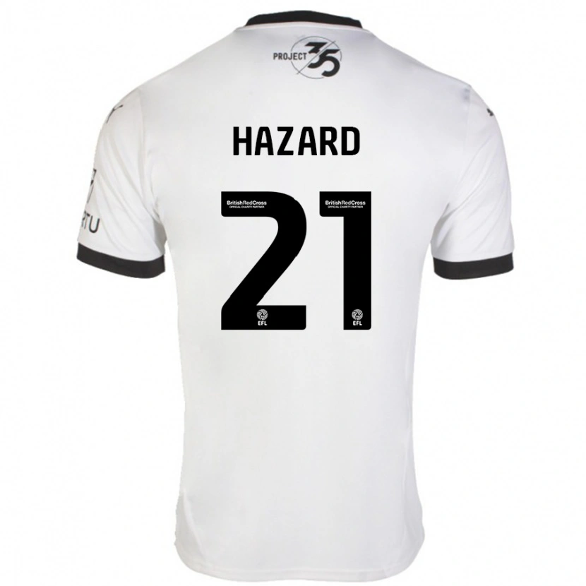 Danxen Hombre Camiseta Conor Hazard #21 Blanco Negro 2ª Equipación 2024/25 La Camisa México