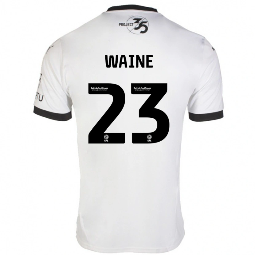 Danxen Hombre Camiseta Ben Waine #23 Blanco Negro 2ª Equipación 2024/25 La Camisa México