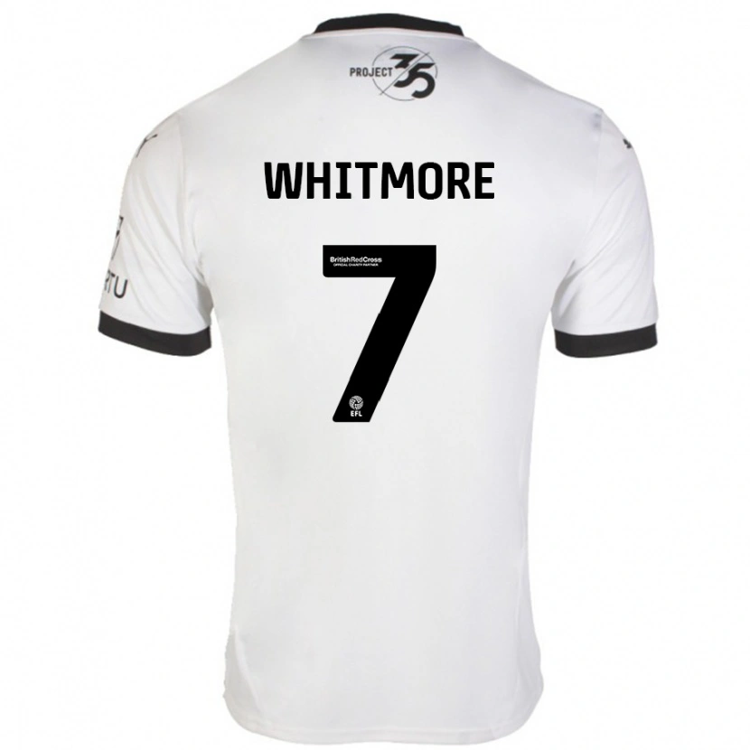 Danxen Hombre Camiseta Charlotte Whitmore #7 Blanco Negro 2ª Equipación 2024/25 La Camisa México