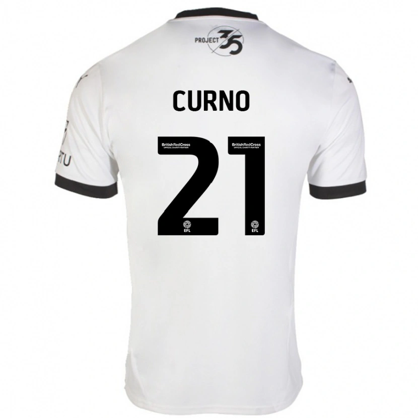 Danxen Hombre Camiseta Maddi Curno #21 Blanco Negro 2ª Equipación 2024/25 La Camisa México