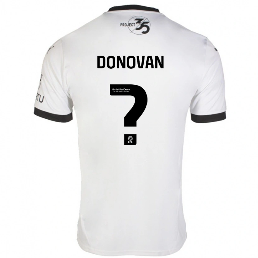 Danxen Hombre Camiseta Henry Donovan #0 Blanco Negro 2ª Equipación 2024/25 La Camisa México
