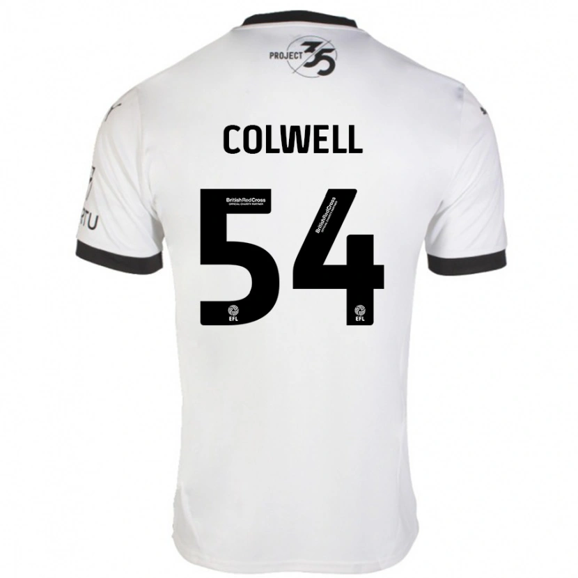 Danxen Hombre Camiseta Lewis Colwell #54 Blanco Negro 2ª Equipación 2024/25 La Camisa México