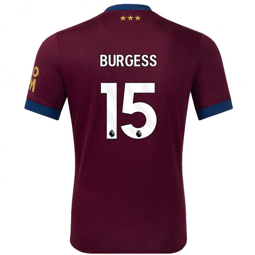 Danxen Hombre Camiseta Cameron Burgess #15 Marrón 2ª Equipación 2024/25 La Camisa México
