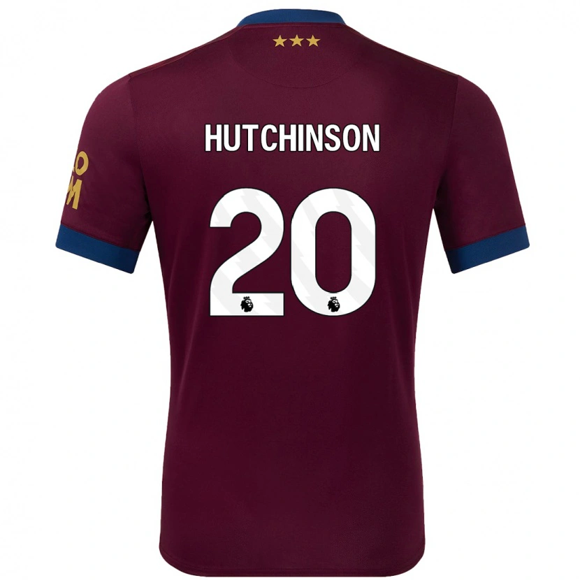 Danxen Hombre Camiseta Omari Hutchinson #20 Marrón 2ª Equipación 2024/25 La Camisa México