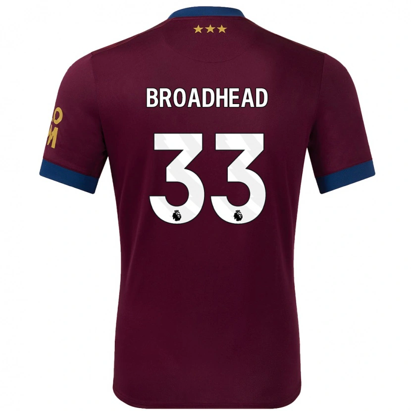 Danxen Hombre Camiseta Nathan Broadhead #33 Marrón 2ª Equipación 2024/25 La Camisa México