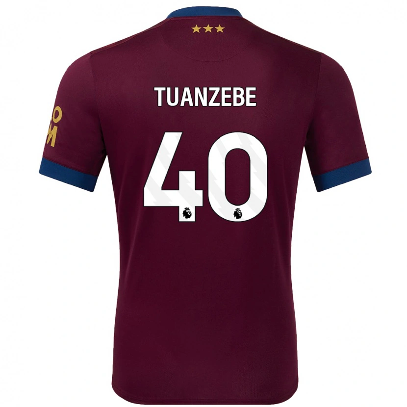 Danxen Hombre Camiseta Axel Tuanzebe #40 Marrón 2ª Equipación 2024/25 La Camisa México