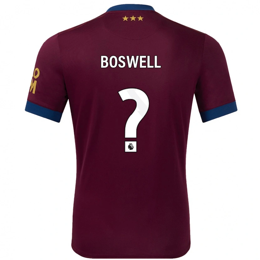 Danxen Hombre Camiseta Ashton Boswell #0 Marrón 2ª Equipación 2024/25 La Camisa México