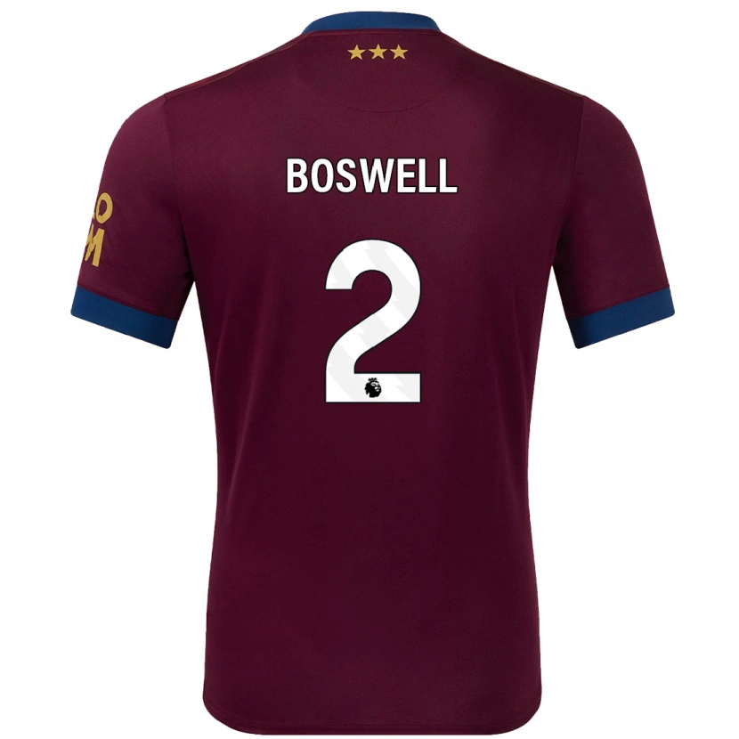 Danxen Hombre Camiseta Maria Boswell #2 Marrón 2ª Equipación 2024/25 La Camisa México