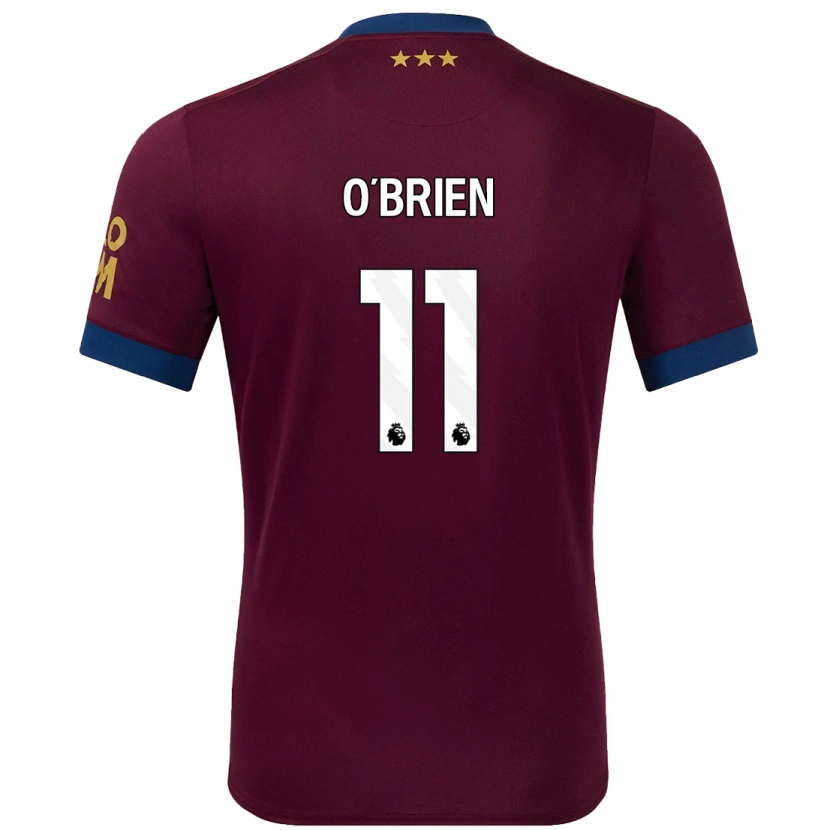 Danxen Hombre Camiseta Lucy O'brien #11 Marrón 2ª Equipación 2024/25 La Camisa México