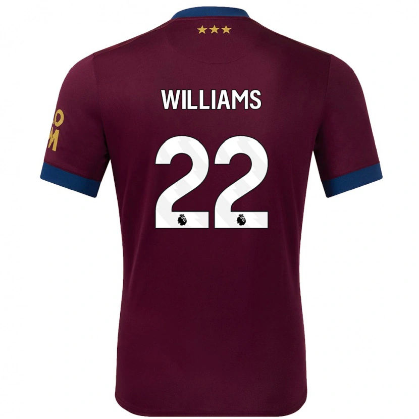 Danxen Hombre Camiseta Evie Williams #22 Marrón 2ª Equipación 2024/25 La Camisa México
