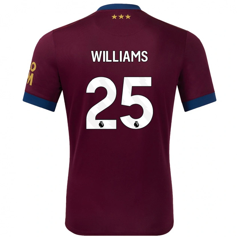 Danxen Hombre Camiseta Erin Williams #25 Marrón 2ª Equipación 2024/25 La Camisa México