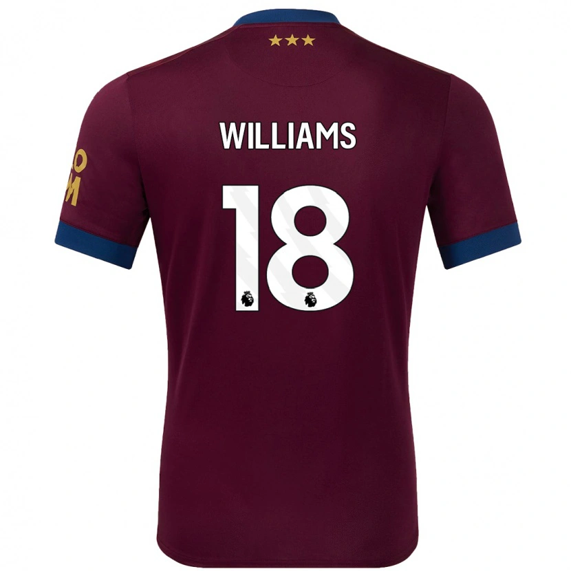 Danxen Hombre Camiseta Brandon Williams #18 Marrón 2ª Equipación 2024/25 La Camisa México