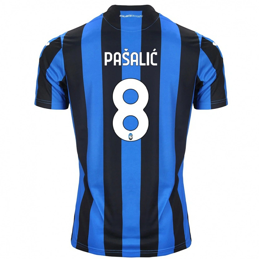 Danxen Mujer Camiseta Mario Pasalic #8 Azul Negro 1ª Equipación 2024/25 La Camisa México