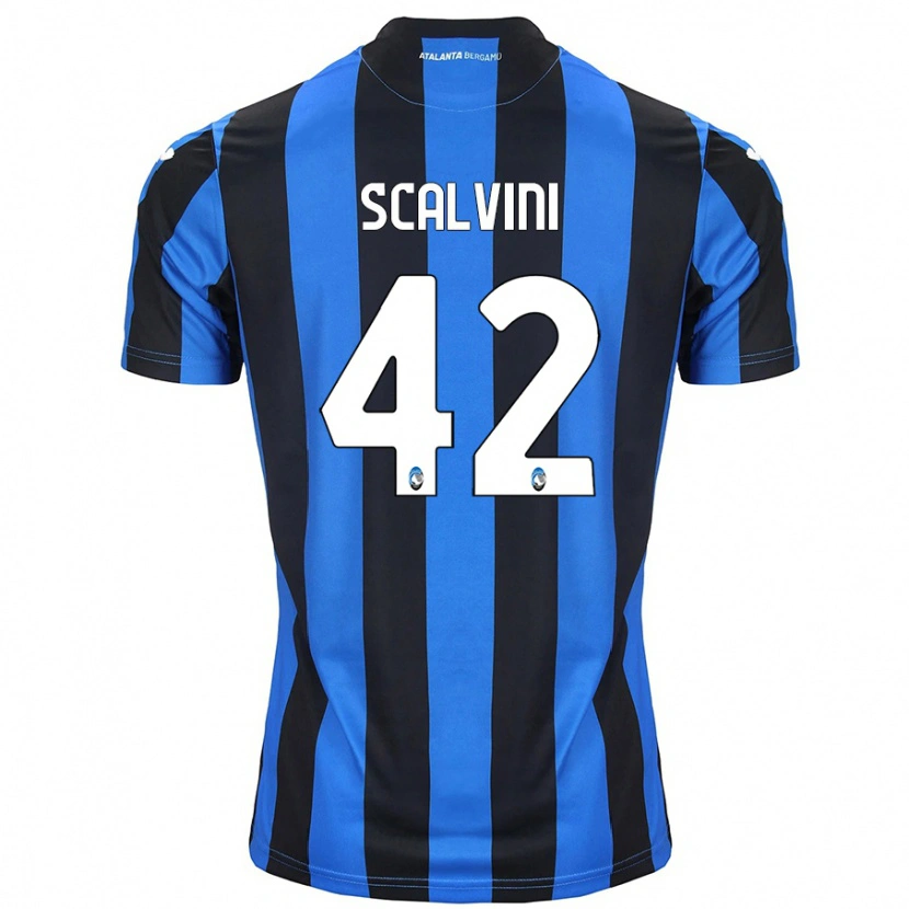 Danxen Mujer Camiseta Giorgio Scalvini #42 Azul Negro 1ª Equipación 2024/25 La Camisa México