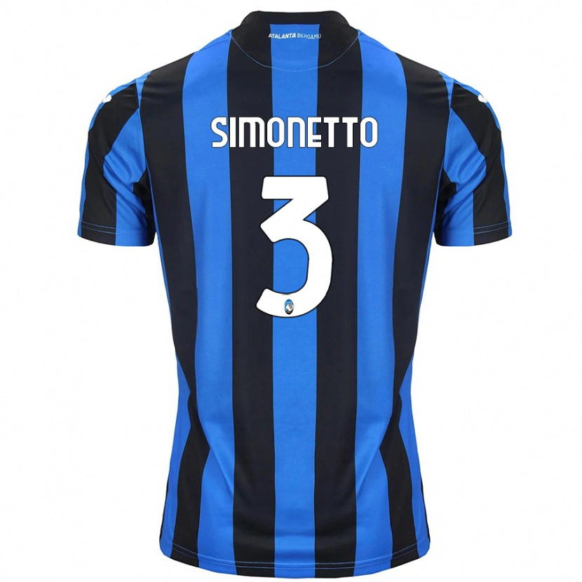 Danxen Mujer Camiseta Federico Simonetto #3 Azul Negro 1ª Equipación 2024/25 La Camisa México