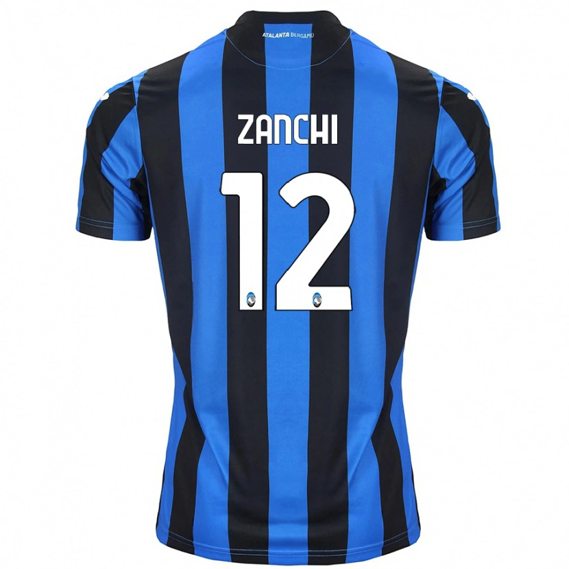 Danxen Mujer Camiseta Edoardo Zanchi #12 Azul Negro 1ª Equipación 2024/25 La Camisa México