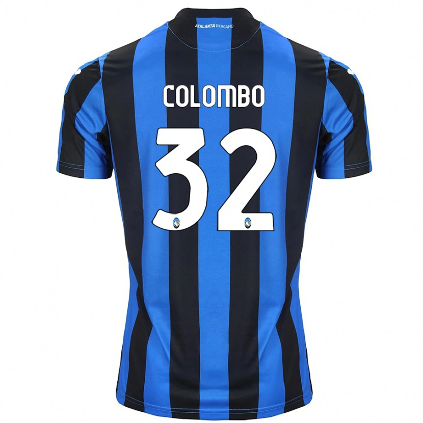 Danxen Mujer Camiseta Matteo Colombo #32 Azul Negro 1ª Equipación 2024/25 La Camisa México