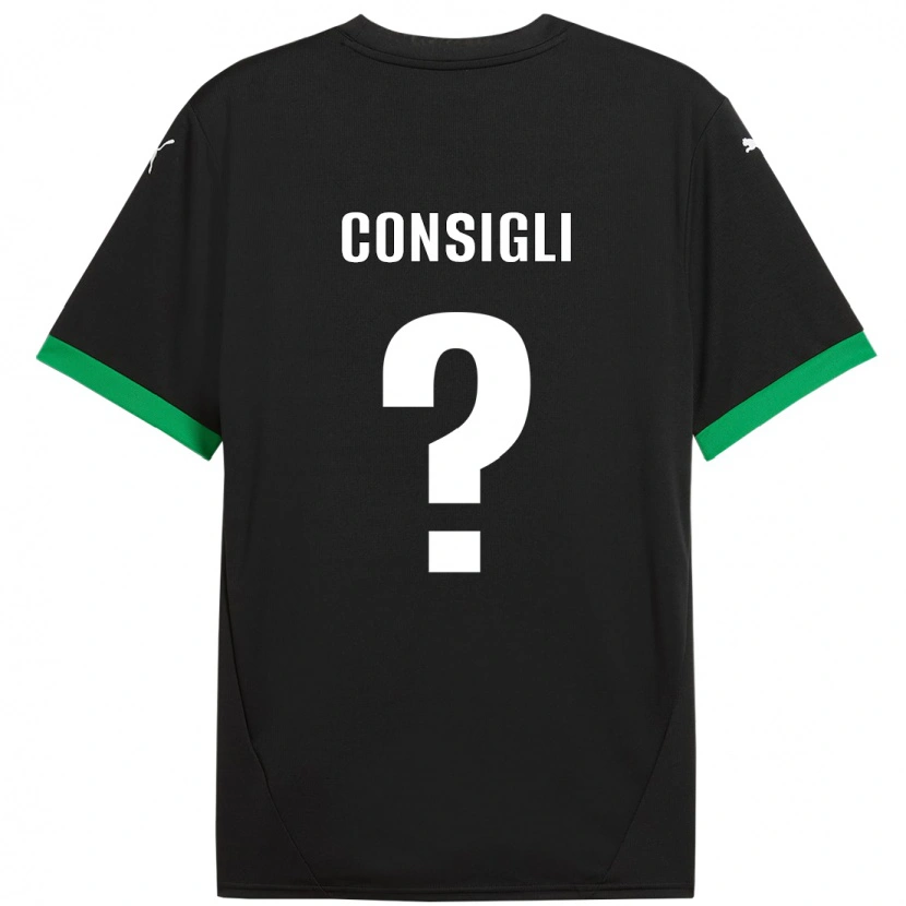 Danxen Mujer Camiseta Andrea Consigli #0 Negro Verde Oscuro 1ª Equipación 2024/25 La Camisa México