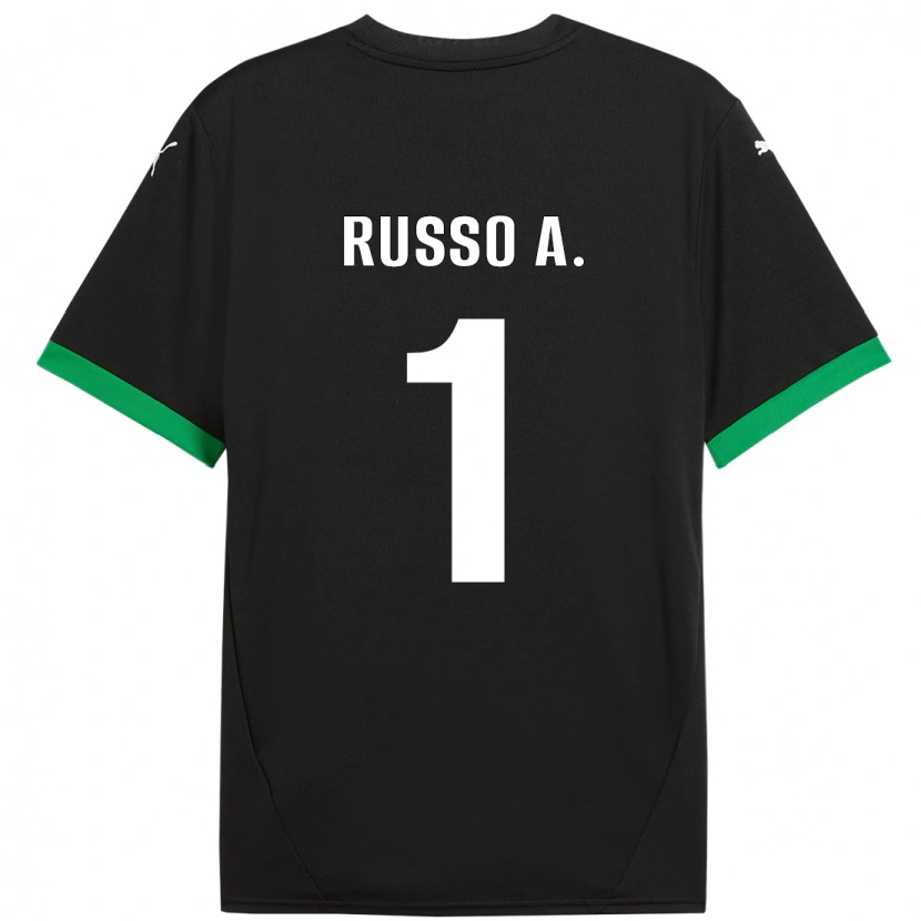 Danxen Mujer Camiseta Alessandro Russo #1 Negro Verde Oscuro 1ª Equipación 2024/25 La Camisa México
