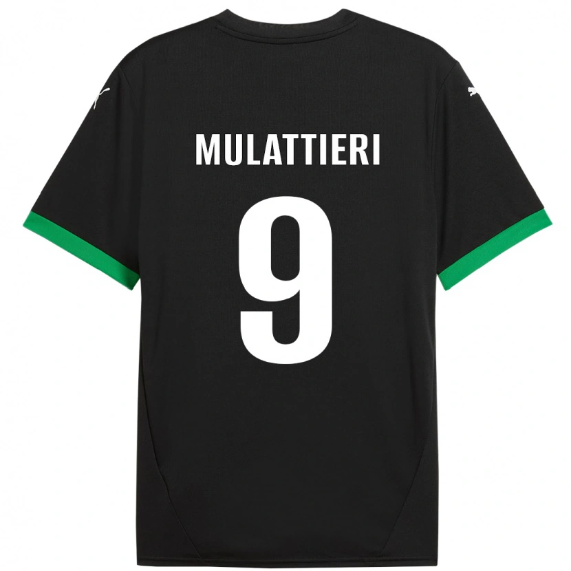 Danxen Mujer Camiseta Samuele Mulattieri #9 Negro Verde Oscuro 1ª Equipación 2024/25 La Camisa México