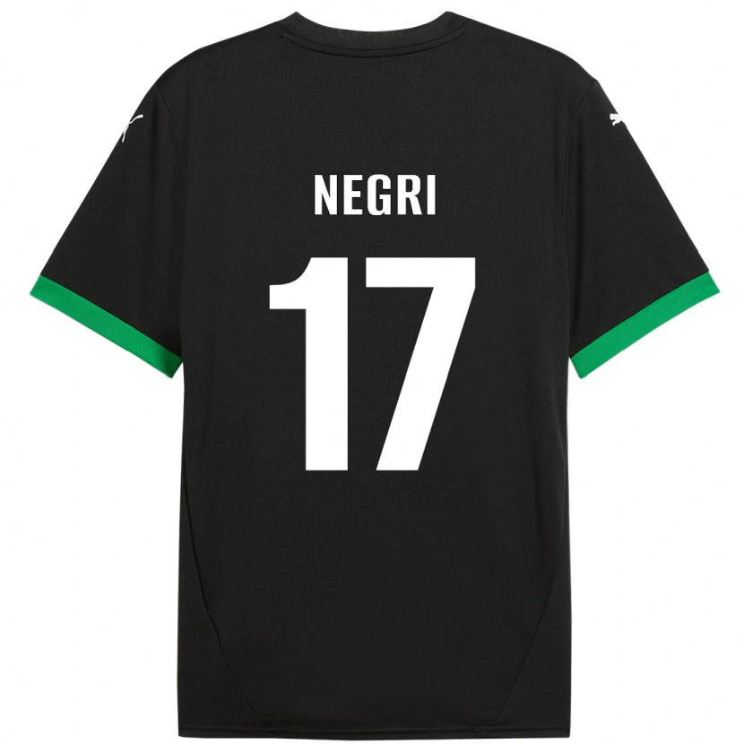 Danxen Mujer Camiseta Gabriele Negri #17 Negro Verde Oscuro 1ª Equipación 2024/25 La Camisa México