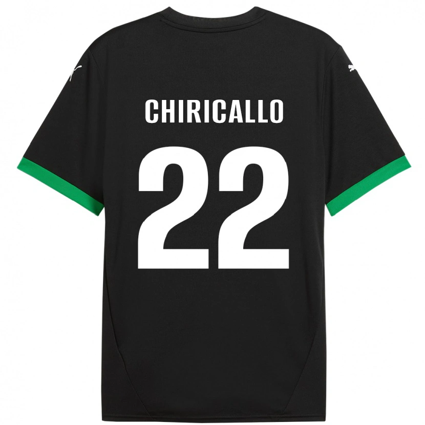 Danxen Mujer Camiseta Giovanni Chiricallo #22 Negro Verde Oscuro 1ª Equipación 2024/25 La Camisa México