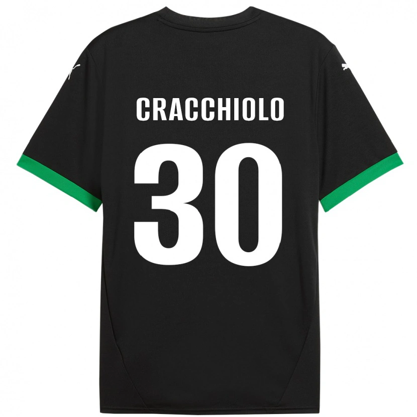Danxen Mujer Camiseta Leonardo Cracchiolo #30 Negro Verde Oscuro 1ª Equipación 2024/25 La Camisa México