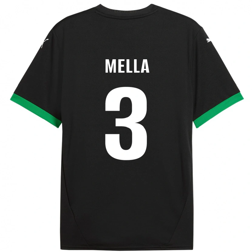 Danxen Mujer Camiseta Sara Mella #3 Negro Verde Oscuro 1ª Equipación 2024/25 La Camisa México