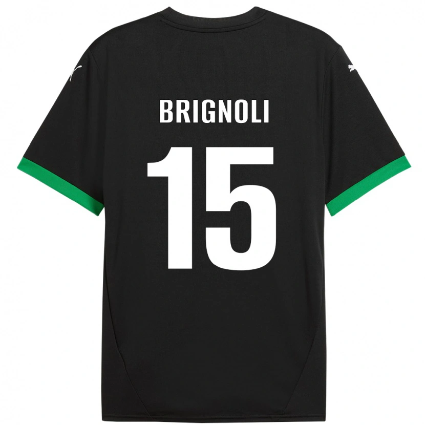 Danxen Mujer Camiseta Benedetta Brignoli #15 Negro Verde Oscuro 1ª Equipación 2024/25 La Camisa México