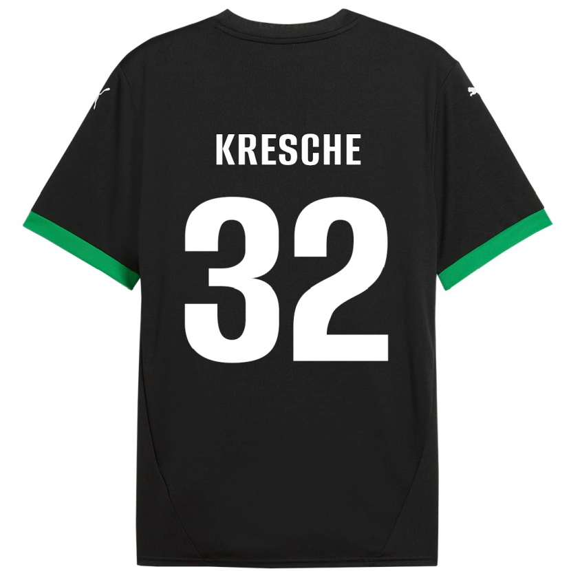 Danxen Mujer Camiseta Isabella Kresche #32 Negro Verde Oscuro 1ª Equipación 2024/25 La Camisa México