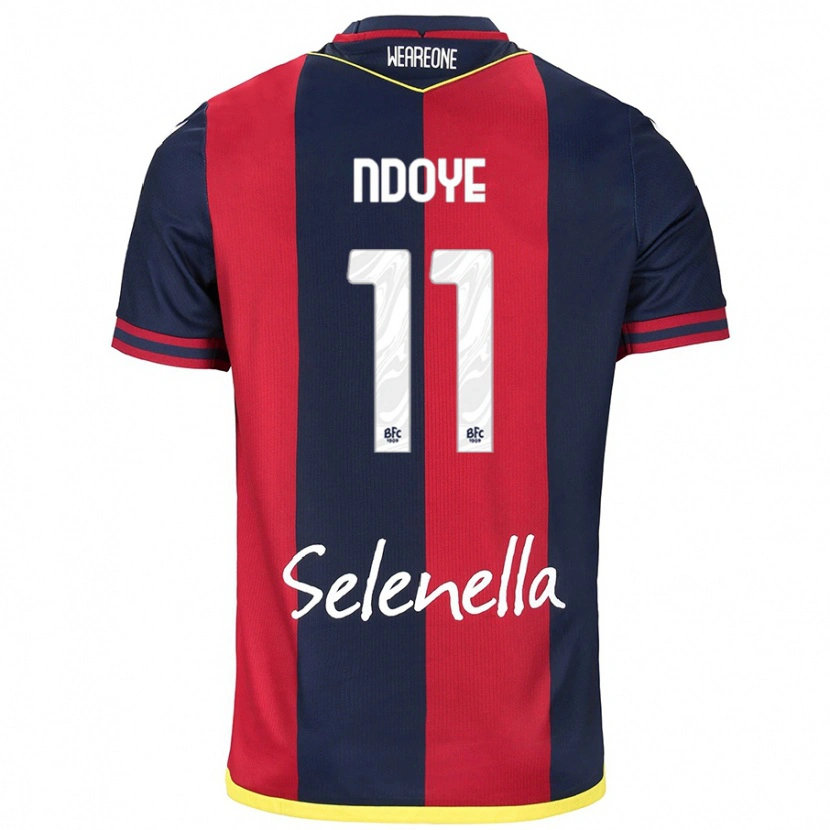 Danxen Mujer Camiseta Dan Ndoye #11 Rojo Azul Real 1ª Equipación 2024/25 La Camisa México