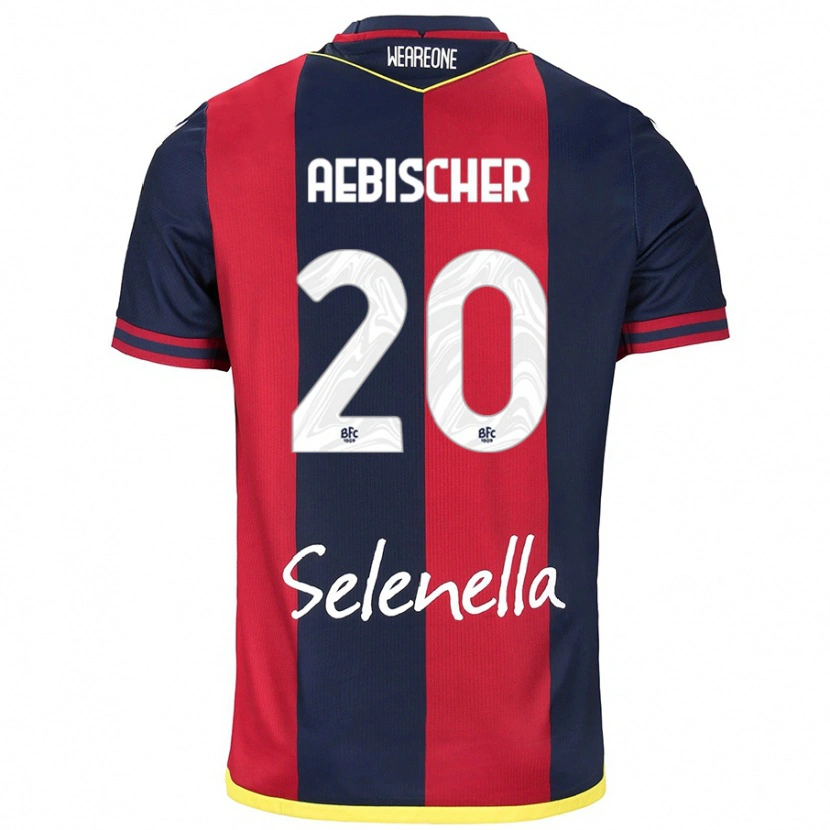 Danxen Mujer Camiseta Michel Aebischer #20 Rojo Azul Real 1ª Equipación 2024/25 La Camisa México