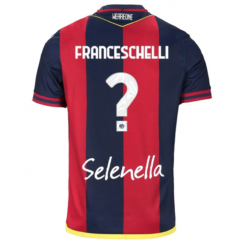 Danxen Mujer Camiseta Matteo Franceschelli #0 Rojo Azul Real 1ª Equipación 2024/25 La Camisa México