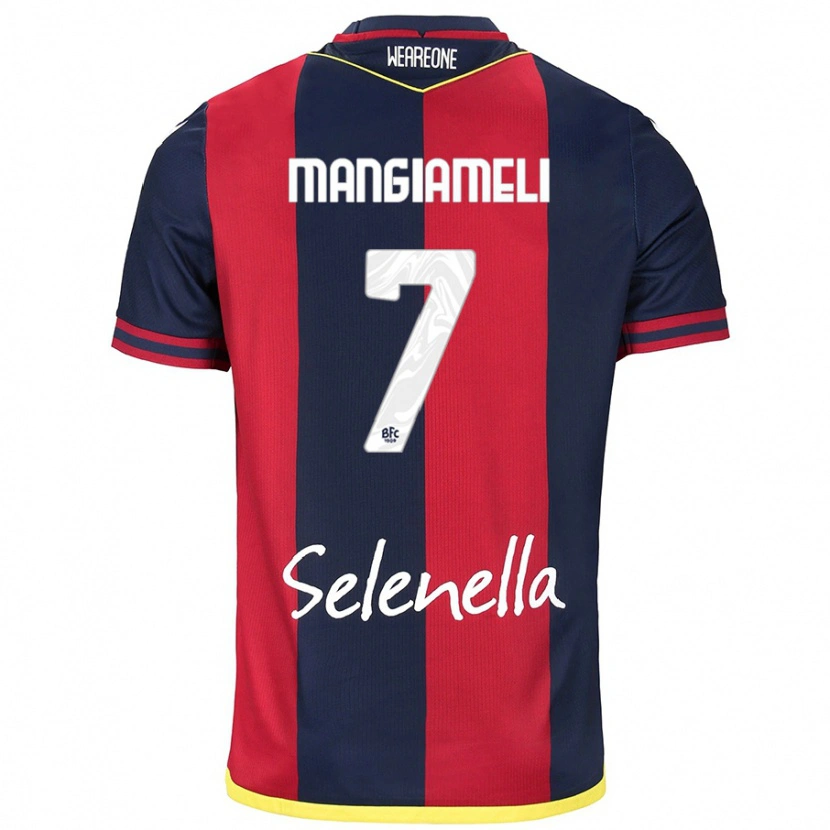 Danxen Mujer Camiseta Federico Mangiameli #7 Rojo Azul Real 1ª Equipación 2024/25 La Camisa México