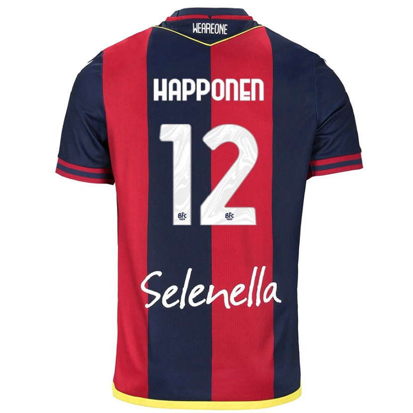 Danxen Mujer Camiseta Ukko Happonen #12 Rojo Azul Real 1ª Equipación 2024/25 La Camisa México