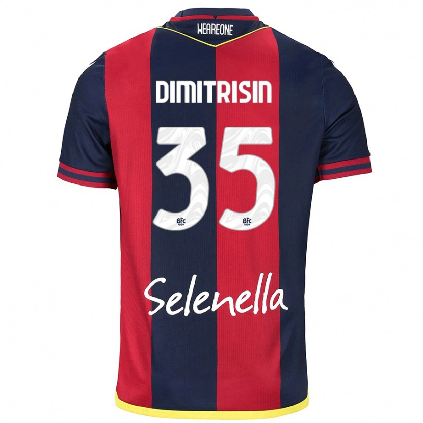 Danxen Mujer Camiseta Danila Dimitrișin #35 Rojo Azul Real 1ª Equipación 2024/25 La Camisa México