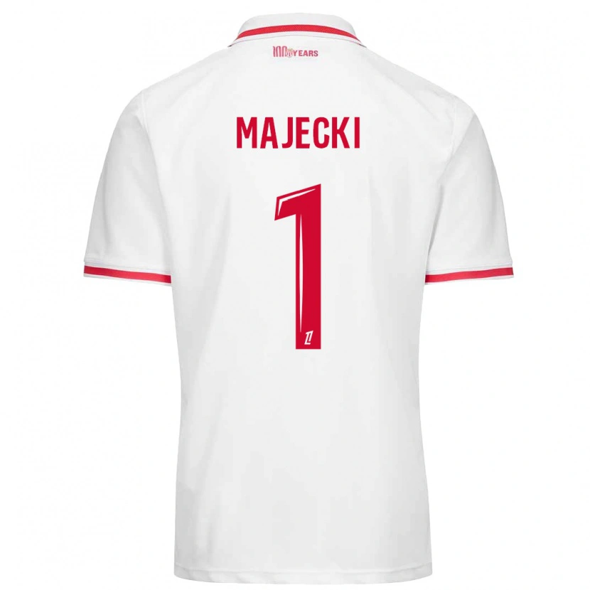 Danxen Mujer Camiseta Radoslaw Majecki #1 Blanco Rojo 1ª Equipación 2024/25 La Camisa México
