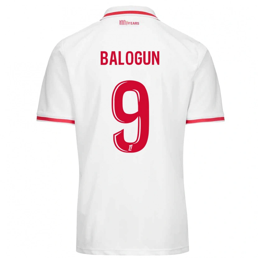 Danxen Mujer Camiseta Folarin Balogun #9 Blanco Rojo 1ª Equipación 2024/25 La Camisa México