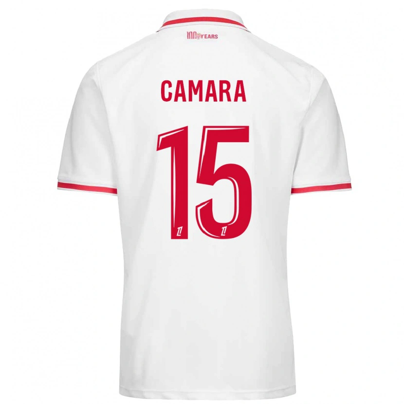 Danxen Mujer Camiseta Lamine Camara #15 Blanco Rojo 1ª Equipación 2024/25 La Camisa México