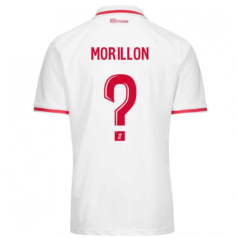 Danxen Mujer Camiseta Noah Morillon #0 Blanco Rojo 1ª Equipación 2024/25 La Camisa México