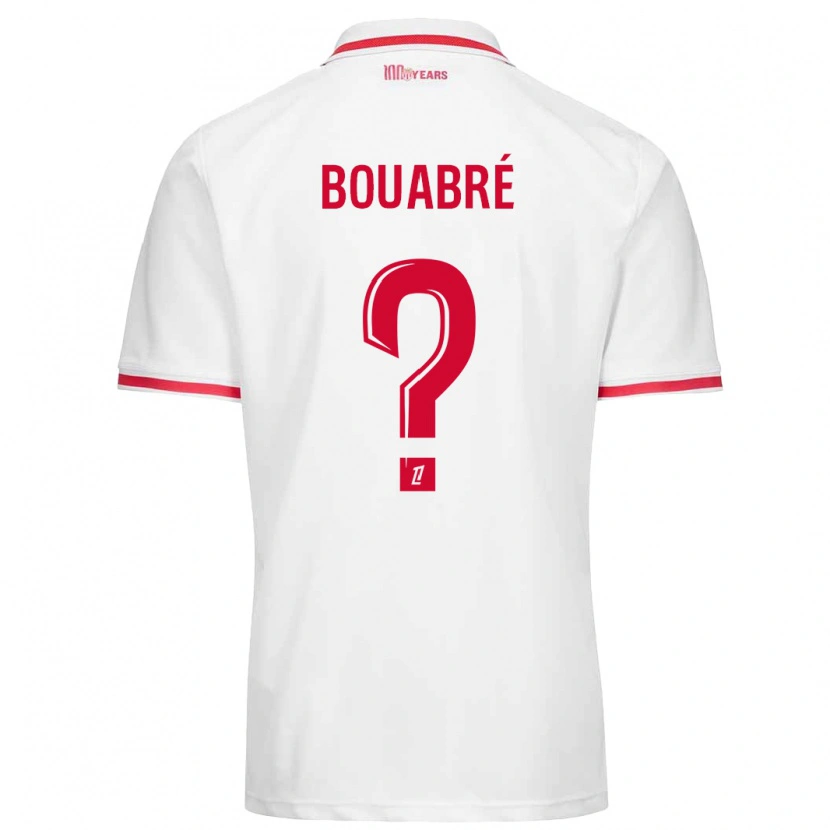Danxen Mujer Camiseta Saïmon Bouabré #0 Blanco Rojo 1ª Equipación 2024/25 La Camisa México