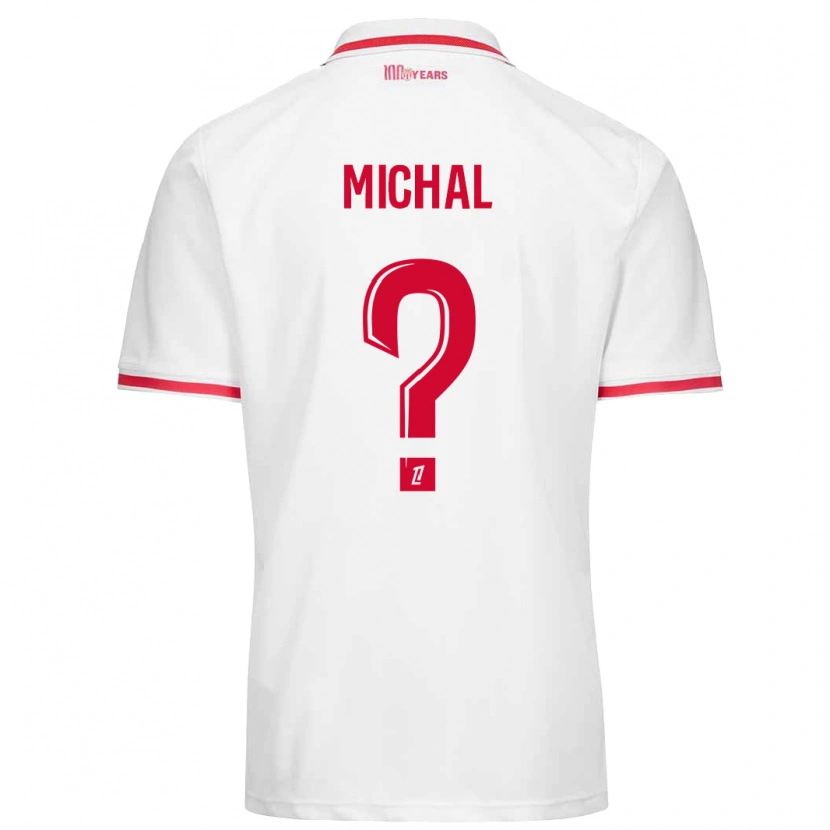 Danxen Mujer Camiseta Lucas Michal #0 Blanco Rojo 1ª Equipación 2024/25 La Camisa México
