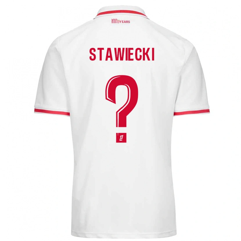 Danxen Mujer Camiseta Jules Stawiecki #0 Blanco Rojo 1ª Equipación 2024/25 La Camisa México