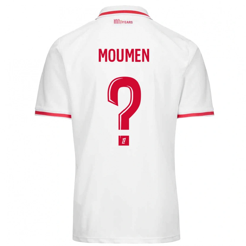 Danxen Mujer Camiseta Jebril Moumen #0 Blanco Rojo 1ª Equipación 2024/25 La Camisa México