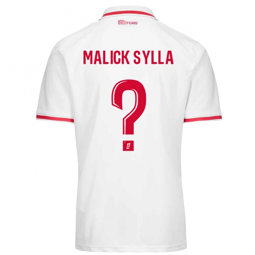 Danxen Mujer Camiseta Malick Sylla #0 Blanco Rojo 1ª Equipación 2024/25 La Camisa México