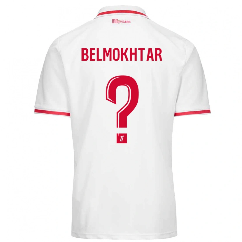 Danxen Mujer Camiseta Ilies Belmokhtar #0 Blanco Rojo 1ª Equipación 2024/25 La Camisa México