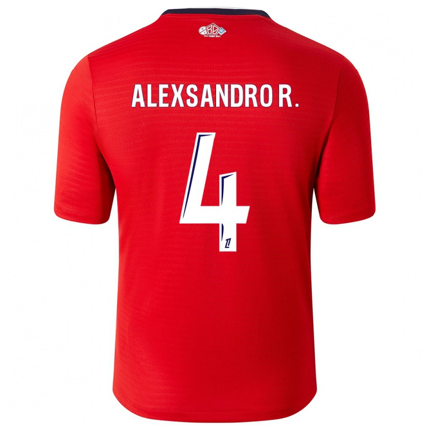 Danxen Mujer Camiseta Alexsandro #4 Rojo Blanco 1ª Equipación 2024/25 La Camisa México